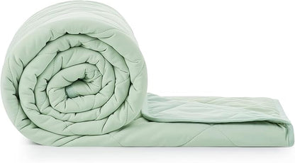 Cozy Bliss Cooling Blanket for Hot Sleepers Queen Size, Q-Max 0.45 Cooling Comfort, Cold Blankets for Night Sweats Sleeping, Ultra-Cool Lightweight Breathable Summer Blanket for Bed, Mint Green
