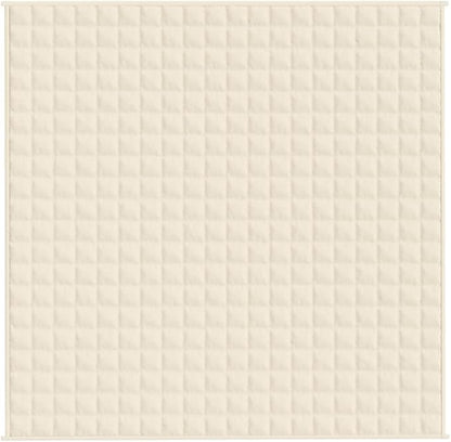 vidaXL Weighted Blanket in Light Cream - Breathable, Durable Fabric, Filling for Optimal Comfort, Ideal for Better Sleep
