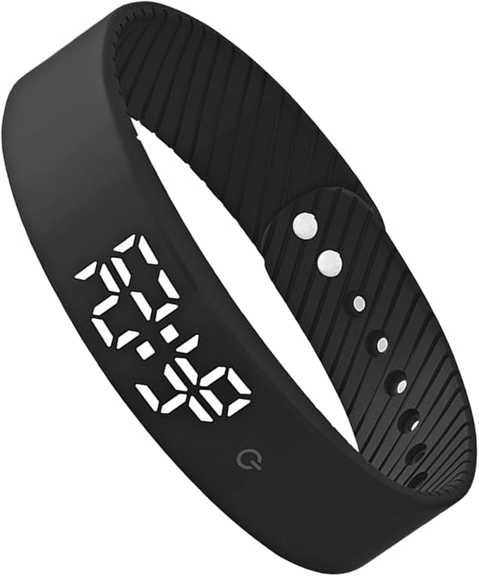 Wrist Alarm Clock,Smart Vibrating Clock Wristband | Pill Reminder with 3 Alarms | for Kids Adults Men Women Teens Elderly Bed Bedroom Travel Dorm Fitness Medication