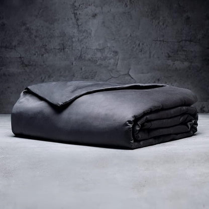 LUXOME Luxury Cooling Weighted Blanket for Adults | Includes Removable Cover | 18 lbs | 60"x80" | Queen Size | Grey