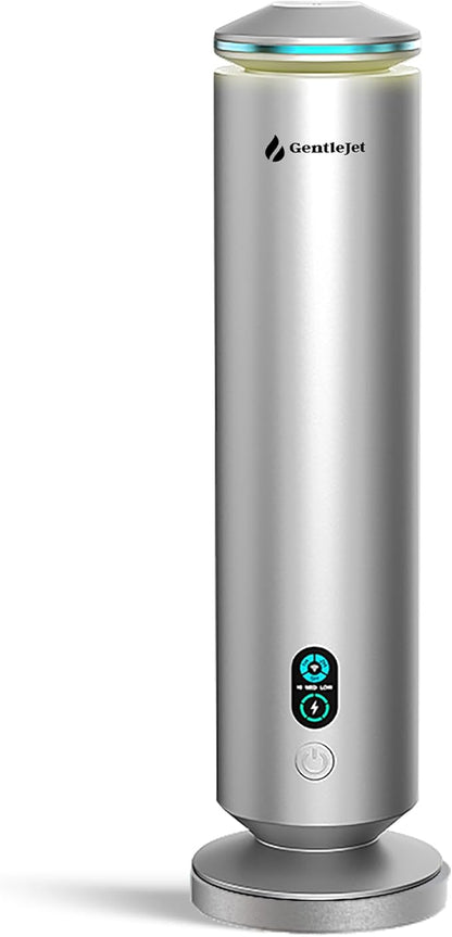MajesticMist Waterless Essential Oil Diffuser, Rechargeable Aluminum Cold-Air Aroma Diffuser for Large Rooms up to 1000 sq ft, Wireless Charging Base, Quiet, 4 oz, Remote Control