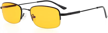Eyekepper 97% Blue Light Blocking Reading Glasses-Better Sleep Computer Readers-Mens Womens Memory Titanium