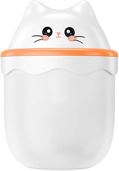 Cute Cat Shape Humidifier,Mini Humidifier, USB Personal Desktop Humidifier for Car, Plants, Office Room, Bedroom, 2 Mist Modes, 2 LED Colors,Auto Shutoff, Quiet