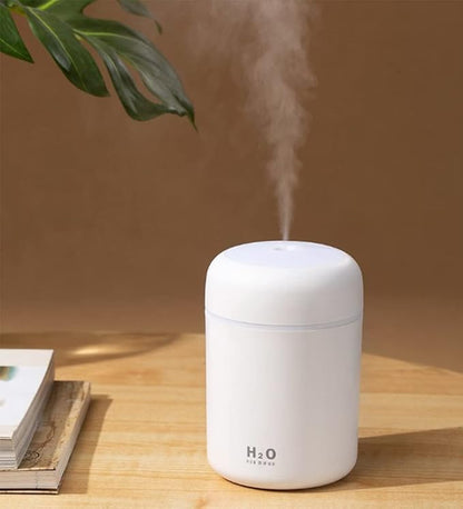 Portable Mini Humidifier, 300ml with Colorful LED Night Light, USB Personal Desktop Humidifier for Car Office Home Travel, Auto Shut-Off, 2 Mist Modes, Super Quiet(white)