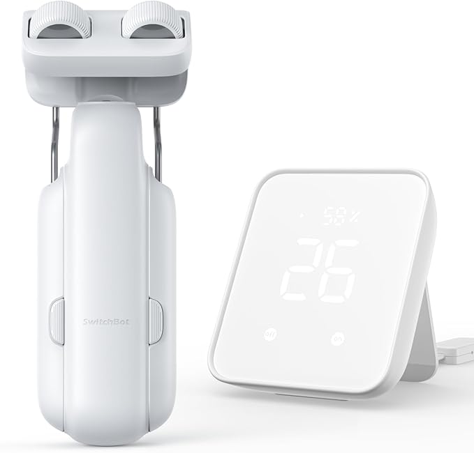 Smart Automatic Curtain Opener with Hub mini - Bluetooth Remote Control with App/Timer, High-Performance Motor, Unlimited Power, Add SwitchBot Hub to Compatible with Alexa, Google Home, HomeKit