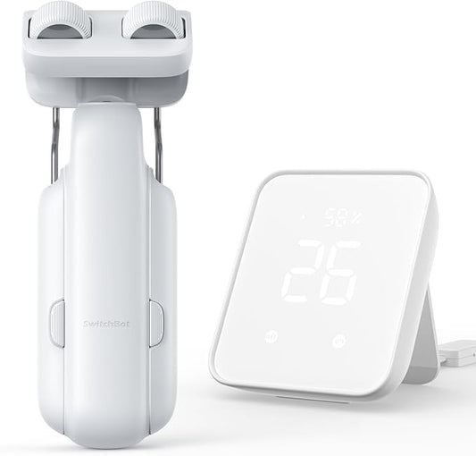 Smart Automatic Curtain Opener with Hub mini - Bluetooth Remote Control with App/Timer, High-Performance Motor, Unlimited Power, Add SwitchBot Hub to Compatible with Alexa, Google Home, HomeKit