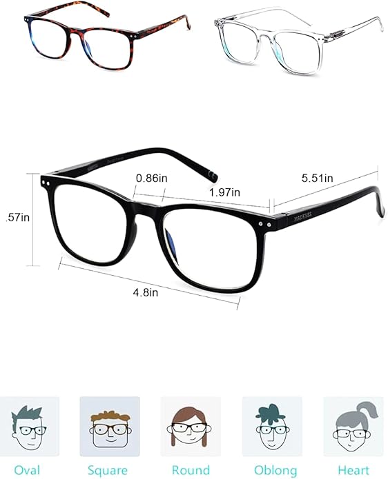 AOSM Blue Light Glasses for Men & Women,Gaming glasses Anti-Glare UV400 Protection,Blue Light Blocking to Relieve Eye Strain