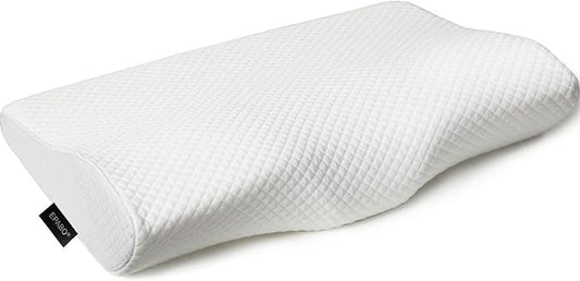 Contour Memory Foam Pillow Orthopedic Sleeping Pillows, Ergonomic Cervical Pillow for Neck Pain - for Side Sleepers, Back and Stomach Sleepers, Free Pillowcase Included (Firm & Standard Size