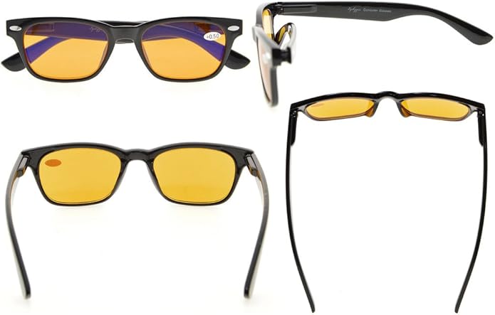 Eyekepper Blue Light Blocking Eyeglasses Sleep Glasses Prevent Eye Strain Game Eyewear Dark Orange Lenses