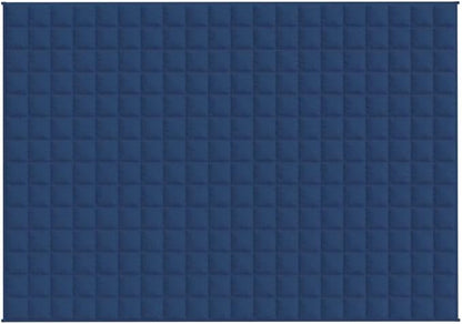 Weighted Blanket Blue Brushed Polyester Microfibre Twin Size 53.1 x 78.7 Inches for Anxiety Relief and Better Sleep with Hypoallergenic Glass Beads Quilted Texture Hand