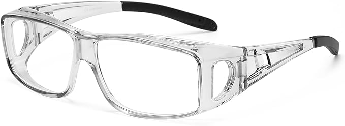 Fit Over Glasses Blue Light Blocking and Night Vision Driving Glasses for Men Women Wrap Around Goggles Eyewear PT2006