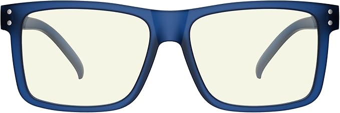 Eyekepper Oversized Reading Glasses Square Large Blue Light Readers for Men Women - Blue +0.50