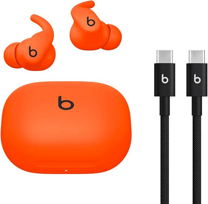 Beats - Powerbeats Fit - Wireless Noise-Cancelling Workout Earbuds with Ultimate Secure Fit with USB-C Charging Cable (1.5m) - Spark Orange