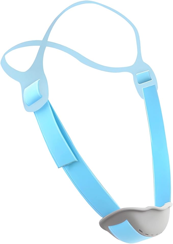 Bosreroy Gray Anti Snoring Chin Strap, Comfortable & Adjustable Anti Snore Device for Sleep, Breathable for Adults & Young People