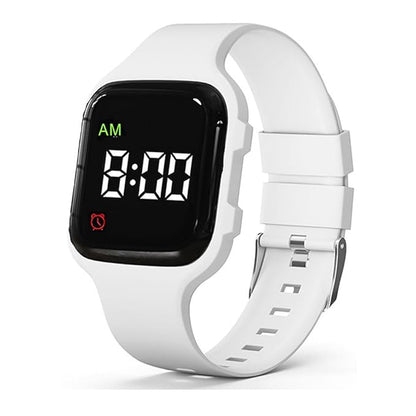 Vibrating Alarm Watch, Potty Training Watch Water Resistant Medical Reminder Wristband with Timer (White)