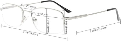 Eyekepper 97% Blue Light Blocking Reading Glasses-Better Sleep Computer Readers-Mens Womens Memory Titanium