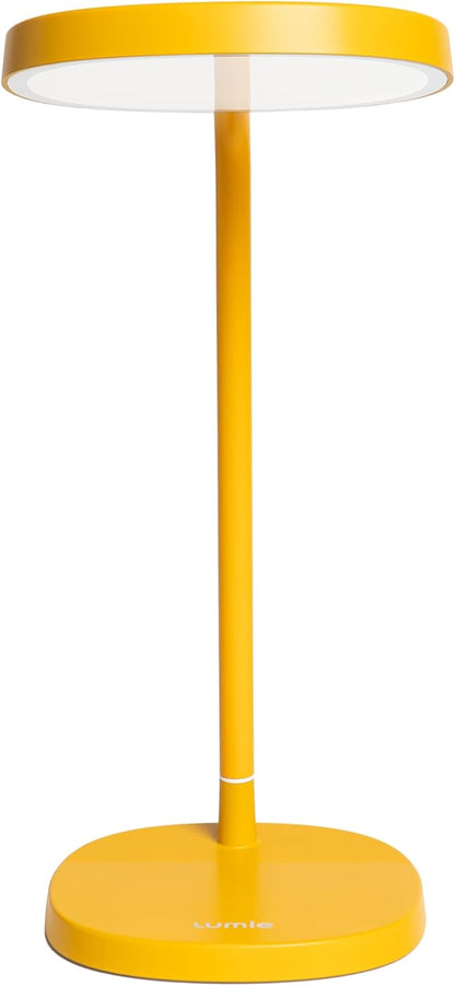 Lumie Task - 10,000 Lux Adjustable Bright Light Therapy Desk Lamp for Mood and Energy Boost and Winter Blues Relief, Crystal Clear Illumination and Maximum Visual Comfort - Golden Yellow