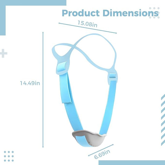 Adjustable, Breathable Anti Snoring Chin Strap for Adults, Comfortable Snore-Stopping Device for Sleeping, Gray