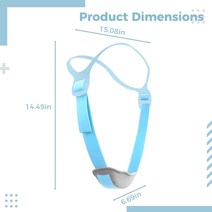 Adjustable Anti Snoring Chin Strap, Comfortable Anti Snore Device for Sleeping, Breathable, for Adults & Young People, Gray