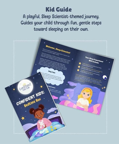 Sleep Support Kit for Kids – Guided Program That Eases Anxiety & Builds Confidence to Help Kids Finally Fall Asleep Alone! The Bedtime Box inc. Weighted Plush & Nightlight, Journal and More.