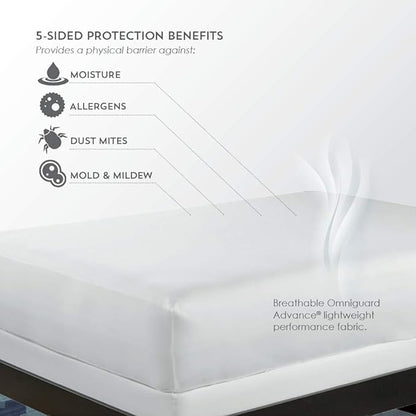 PureCare Cooling Mattress Protector Featuring allergen & Moisture Protection, King (FRIOMP78)
