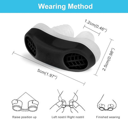 Anti Snoring Devices, Soft and Comfortable Material, Easy to Use&Clean for Women and Men Black