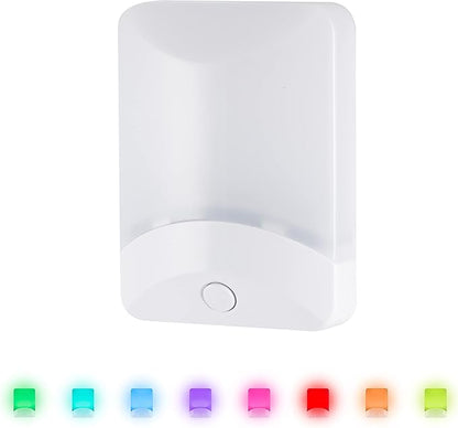 GE Color Changing LED Night Light for Kids, Dusk to Dawn Sensor, Home Decor Apartment Essentials, Wall Lights for Bedroom, Ambient Lighting, Nightlights Plug in, 1 Pack, 34693