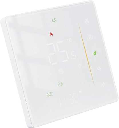 Smart Thermostat Programmable App Voice Control Electric Floor Heating Temperature Controller for ZigBee AC White Suitable for Office Bedroom Living Room