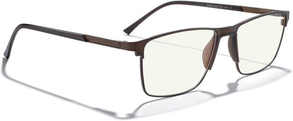 MERRY'S Fashion Blue Light Blocking Glasses - Reading Glasses Metal Frame Spring Hinge Readers for Men Eyeglasses