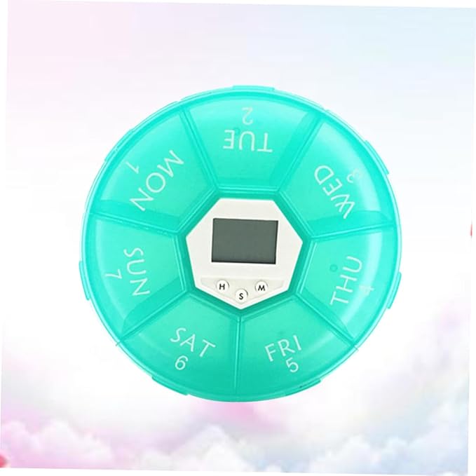 Portable Medicine Box Compartments Alarm Clock Reminder for Daily Medication Pill Dispenser for Travel Pill Organizer First Aid Box
