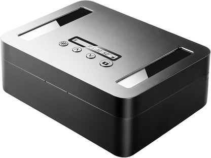 Vaydeer Metal Timed Lock Box, Phone Lock Box with No-Override up to 365 Days, LED Display & Child Lock, USB-C or 4 AA Power, Port-Free Enclosed Upgrade, Emergency Unlock Option(Black)
