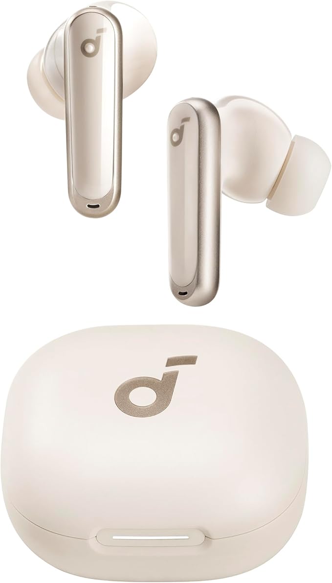 Soundcore P40i by Anker, Noise Cancelling Wireless Earbuds, Adaptive Noise Cancelling to Environments, Heavy Bass, 60H Playtime, 2-in-1 Case and Phone Stand, IPX5, Wireless Charging, Bluetooth 5.3
