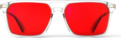 Goiteia Orange Blue Light Blocking Glasses-Retro 70s Blue Light Glasses for Men Women, Easier Sleep and Migraine Relief