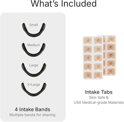 Intake Breathing Magnetic Nasal Strips Starter Kit (30 Count, Black) - Boost Oxygen Intake, Reduce Snoring, Improve Sleep Quality - Sweat Resistant, Nasal Strips - Extra Strength Snoring Solution