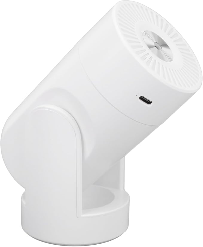 Black Portable USB Humidifier with Angle, Quiet Cool Mist Desktop Humidifier for Travel - 360 Degree Rotation Car Humidifier (White)