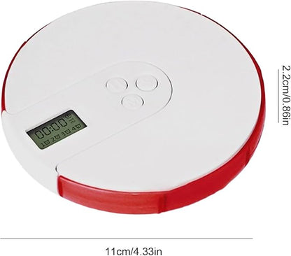 Pill Box with Alarm – 7-Day Automatic Pill Dispenser, Consistent Timed Pill Organizer | Up to 4 Daily Alarms, Compact Tablet Storage Box, Easy to Use Reminder System Ideal for Medication Management