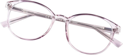 FONHCOO Blue Light Blocking Glasses Women Men TR90 Round Computer Eyeglasses (Purple)