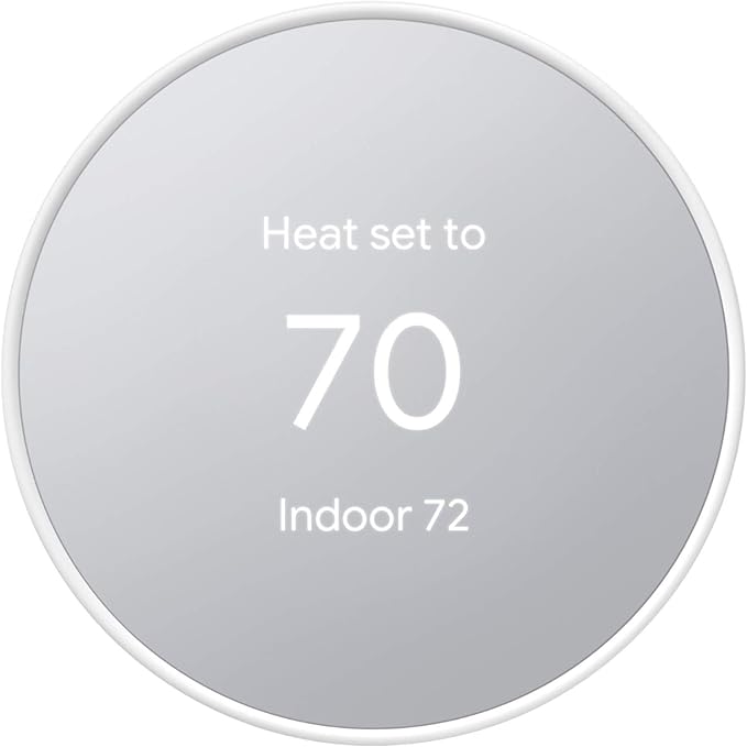 Google Nest Thermostat - Smart Thermostat for Home - Programmable WiFi Thermostat - Snow - GA01334-US Bundle with Matching Google Nest Thermostat Trim Kit Wall Mount Plate GA01837-US