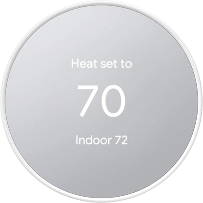 Google Nest Thermostat - Smart Thermostat for Home - Programmable WiFi Thermostat - Snow - GA01334-US Bundle with Matching Google Nest Thermostat Trim Kit Wall Mount Plate GA01837-US