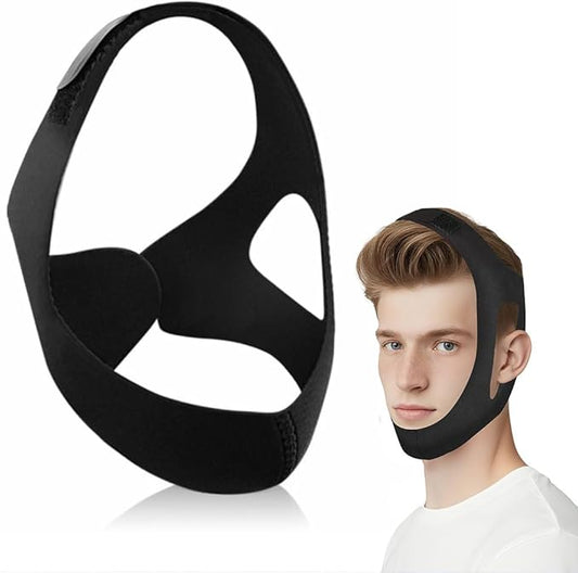 Chin Strap for Sleeping Comfortable Anti Snoring Devices Stop Snoring Solution Adjustable Anti Snoring Chin Strap for Men/Women Snore Stopper Reusable and Breathable