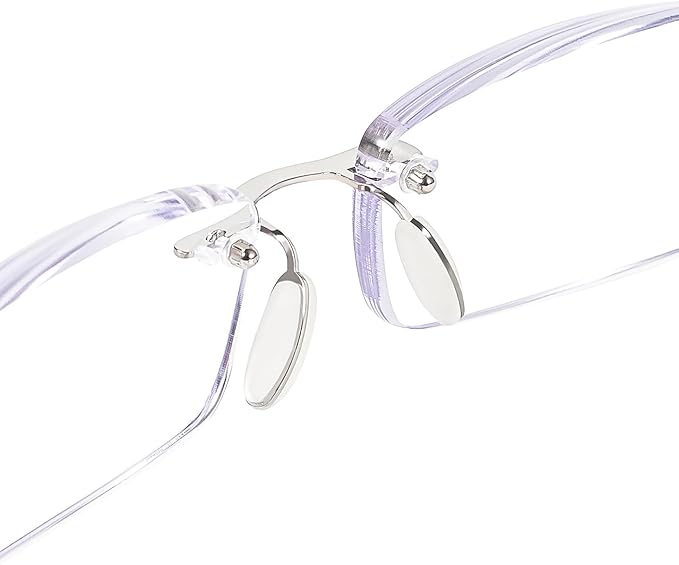 Bhigh 2 Pack Reading Glasses Blue Light Reading Glasses men's reading glasses for women Frameless Computer Reading Glasses