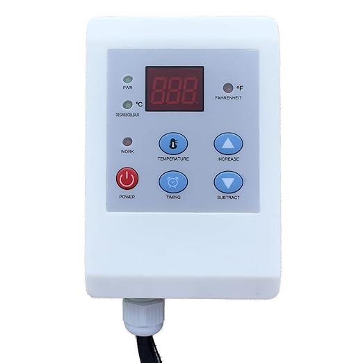Precision Digital Temperature Controller with Adjustable Thermostat (0-155℉) for Drum Heaters & Propane Tanks, FCC/UL/CSA Certified