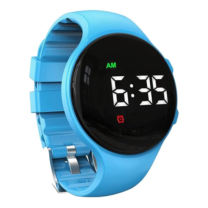 Vibrating Alarm Reminder Watch Silent Wake Up Watch - with Multi Alarms and Lock (Blue)