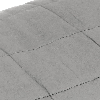Weighted Blanket Grey Cotton Polyester Glass Beads 86.6 x 90.6 Inch for Adults, Breathable Hypoallergenic Fabric with Calming Effect for Stress Relief and Improved Sleep