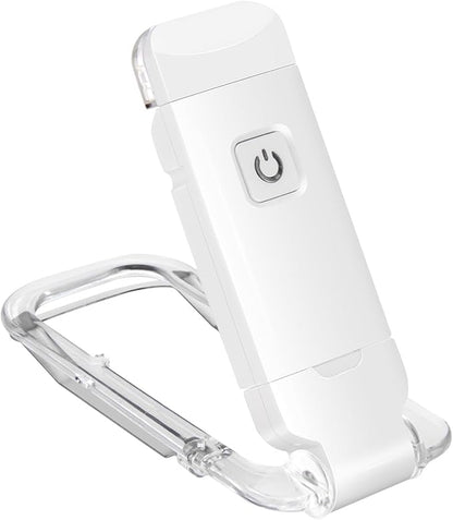 LUXSWAY USB Rechargeable Book Light for Reading,Small Book Reading Lights in Bed,Clip On Bookmark Kids Lights for Bed,Brightness Adjustable for Eye Care,2 4000K and 2 1550K LEDs for Bookworms