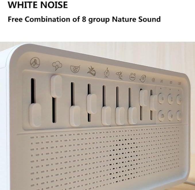 Machine Humidifier with Aroma Diffuser and Sleep Aid Night Light, Adjustable Sounds for Relaxation and Air Moisturizing