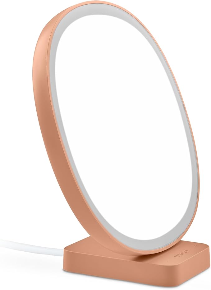 Lumie Dash – 10,000 Lux Compact Bright Light Therapy Lamp for Mood and Energy Boost and Winter Blues Relief, Crystal Clear Illumination and Maximum Visual Comfort - Terracotta Pink