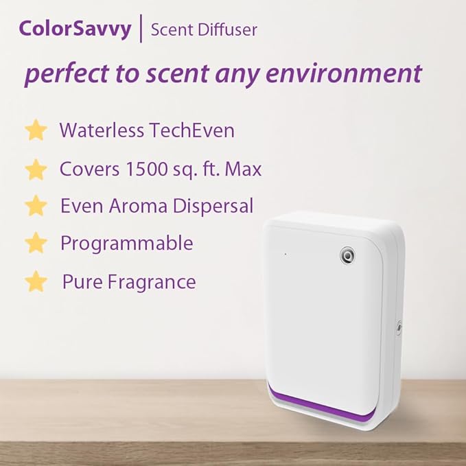 Smart Scent Air Machine for Home 1500 Sq. Ft Coverage Waterless Essential Oil Diffuser with Smart Cold Air Tech, Bluetooth Hotel Collection Diffuser for Home, Hotel, Spa, Office