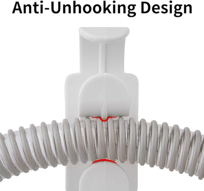 2PCS CPAP Hose Holder for Apnea Sleep Machine, Compatible with Resmed Airfit F40/Bipap/Evora Full Face Mask & Tube, Anti-Unhook, Avoid C-Pap Hose Tangle Portable Travel, Cleaner&Sanitizing Supplies
