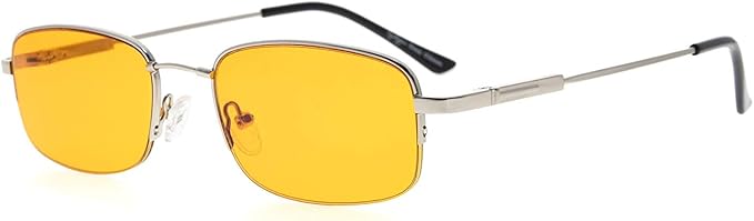 Eyekepper 97% Blue Light Blocking Reading Glasses-Better Sleep Computer Readers-Mens Womens Memory Titanium